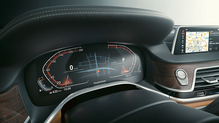 BMW Serie 7: primer plano del BMW Live Cockpit Professional